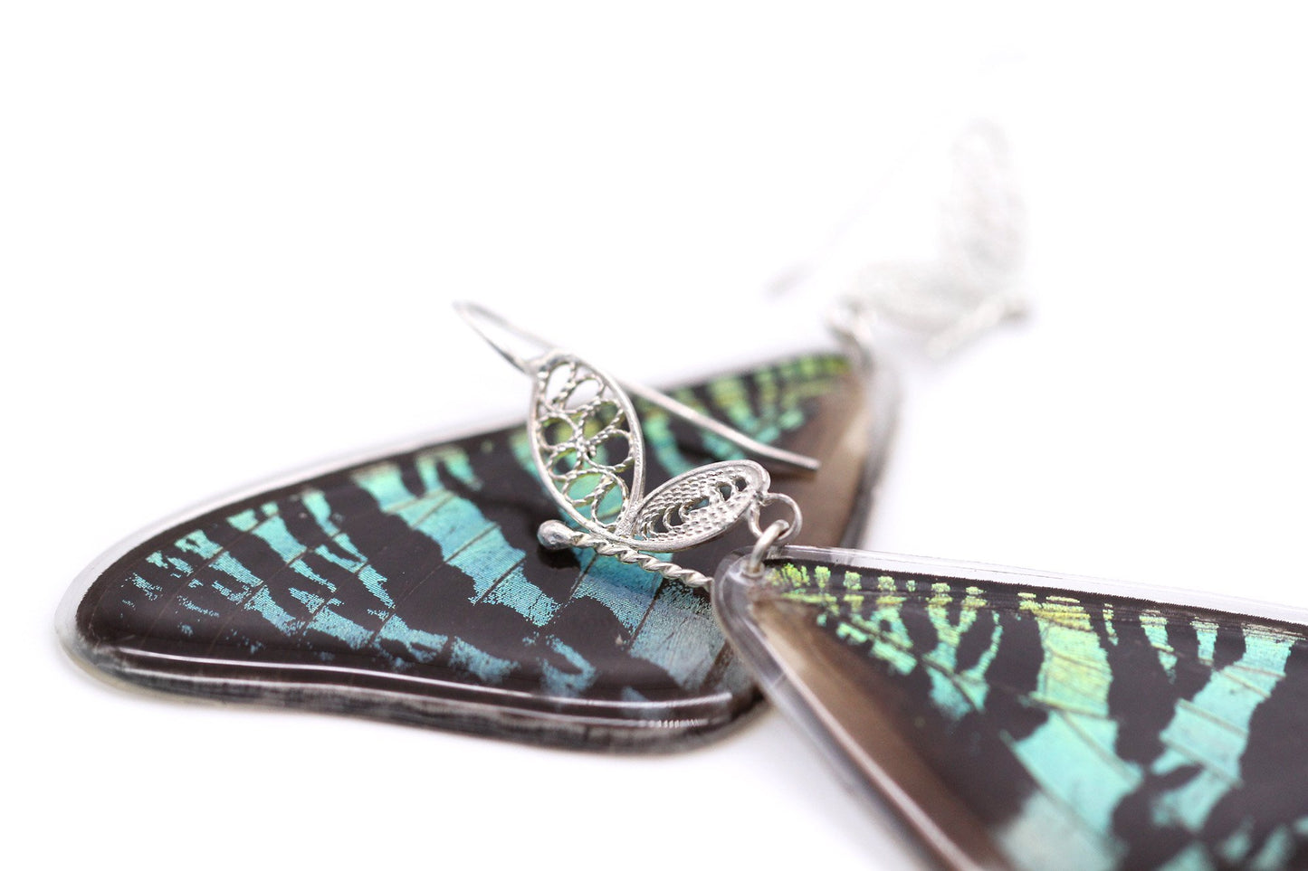 Green Sunset - Filigree Earrings