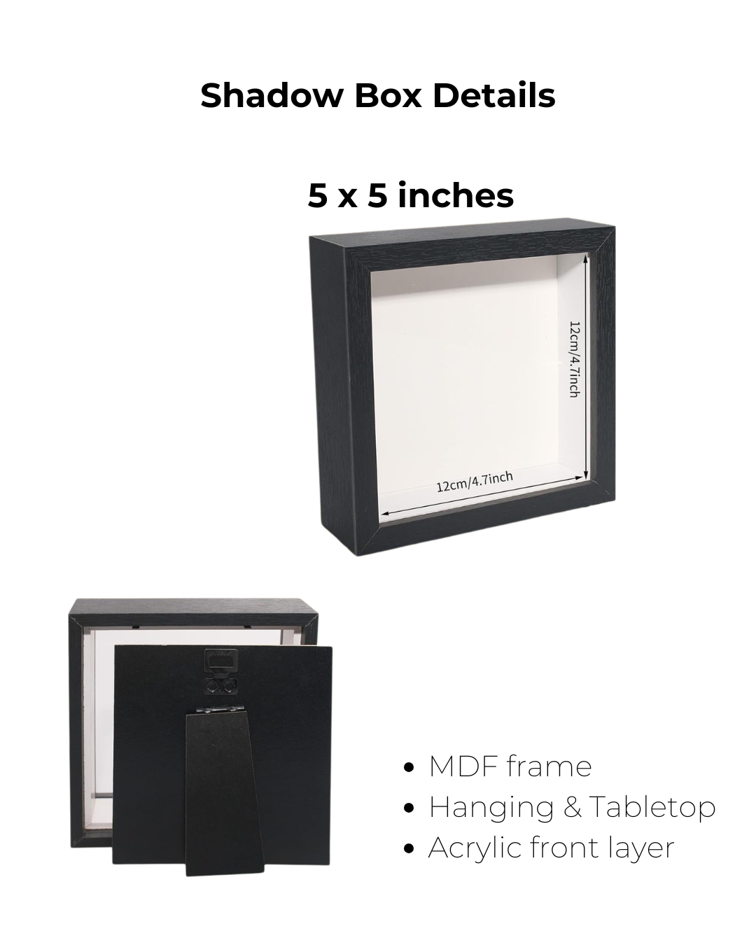 Shadow Box Display - Small - Blushing Phantom Butterfly