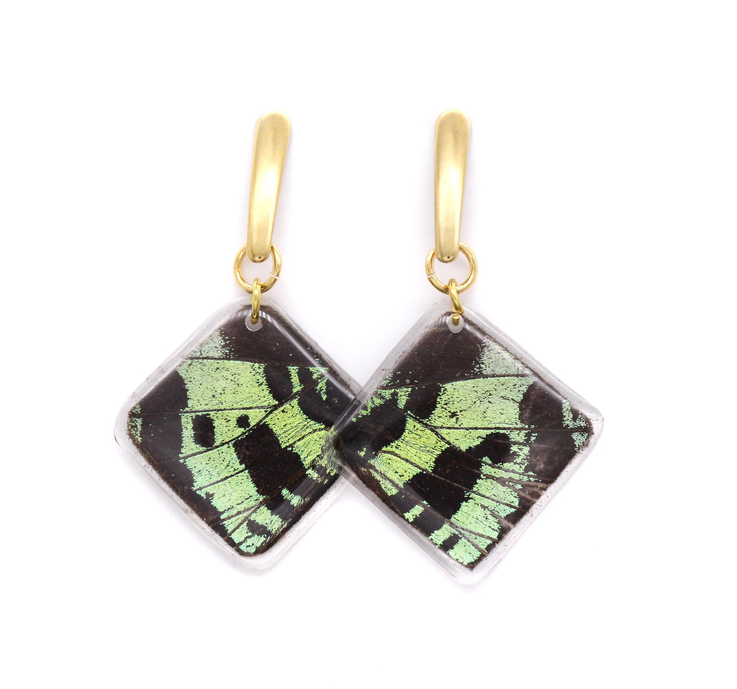 Green Sunset Earrings - Diamond