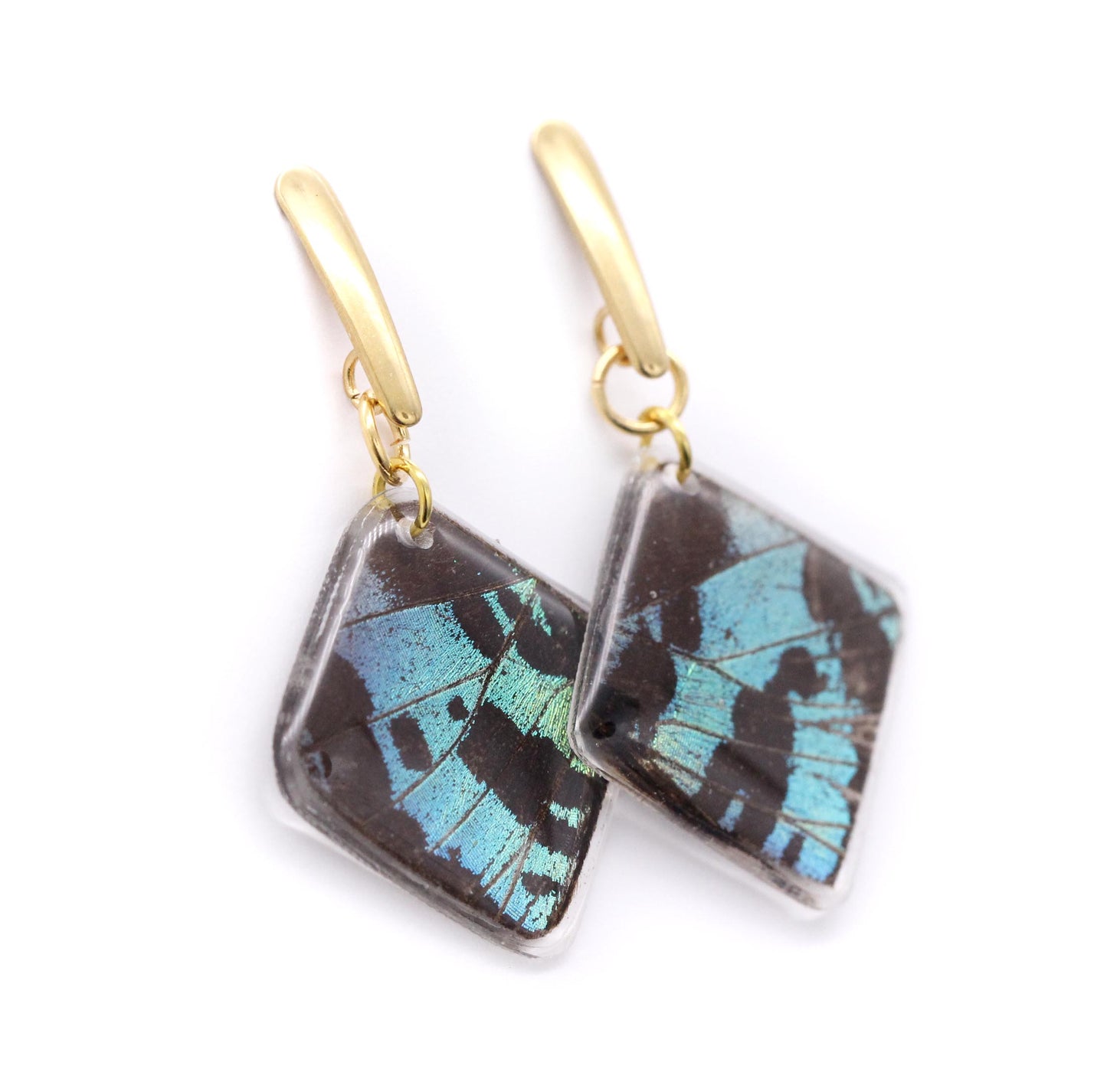 Green Sunset Earrings - Diamond