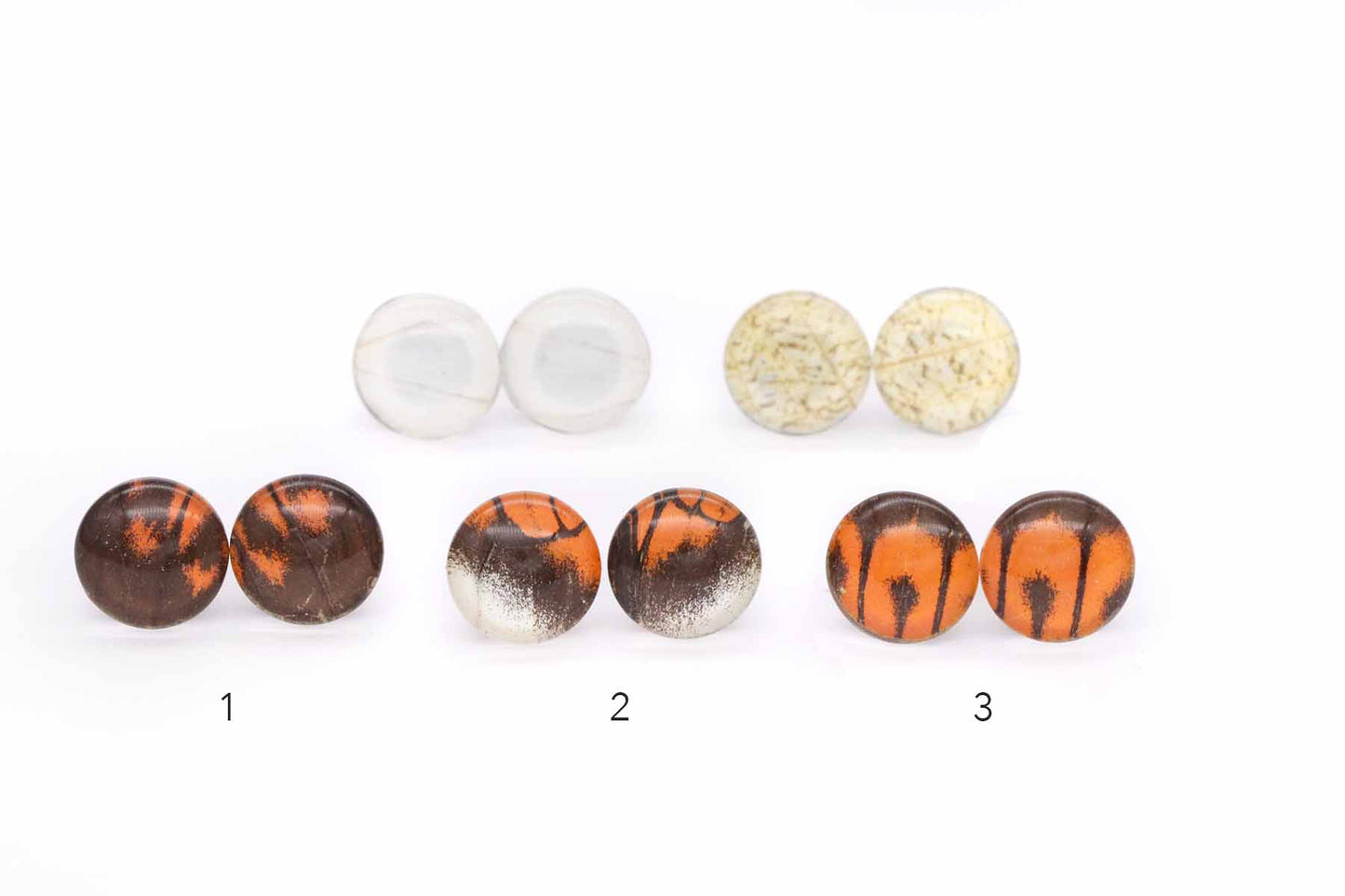 Orange & Black Stud Earrings