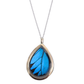 Blue Mountain Butterfly - Teardrop Pendant