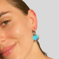 Blue Morpho - Round Dangling Earrings
