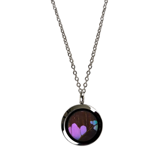 Purple Wing - Round Locket