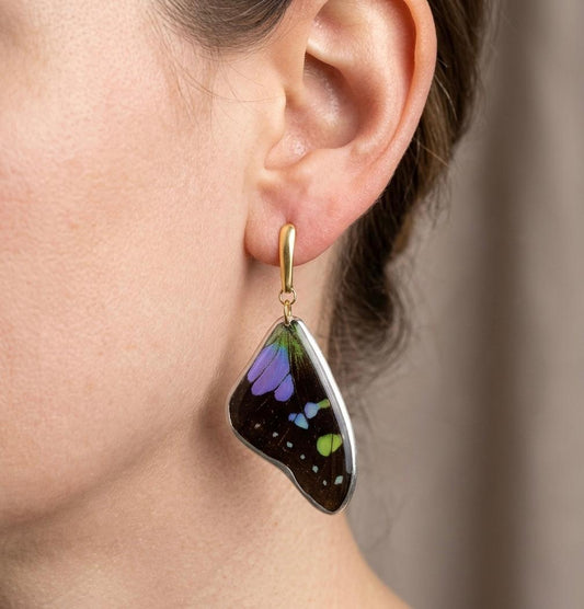 Purple Wing Earrings