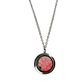 Blushing Phantom Butterfly - Round Pendant
