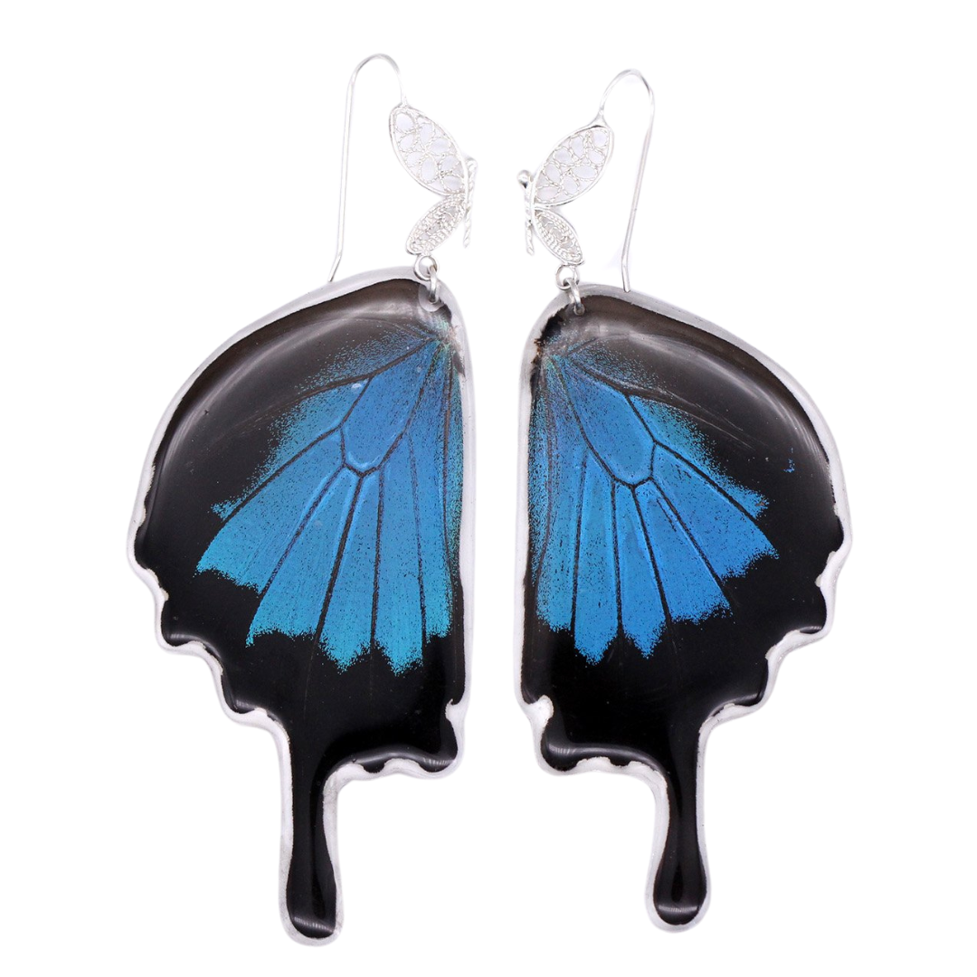 Blue Emperor - Statement Earrings