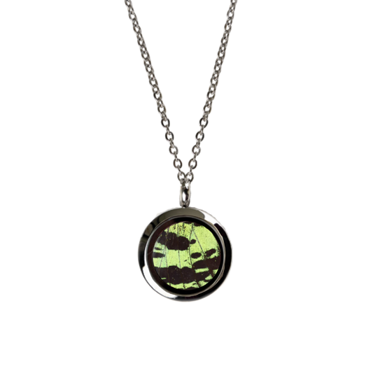 Sunset Moth - Round Pendant