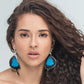 Blue Emperor wing earrings