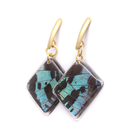 Green Sunset Earrings - Diamond