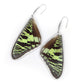 Green Sunset Butterfly - Dangling Earrings