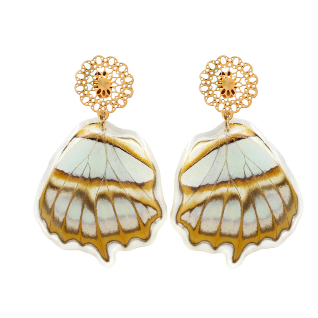 Malachite Butterfly - Mandala Earrings