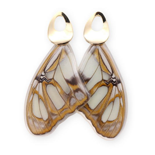 Malachite Butterfly Earrings - Teardrop Post