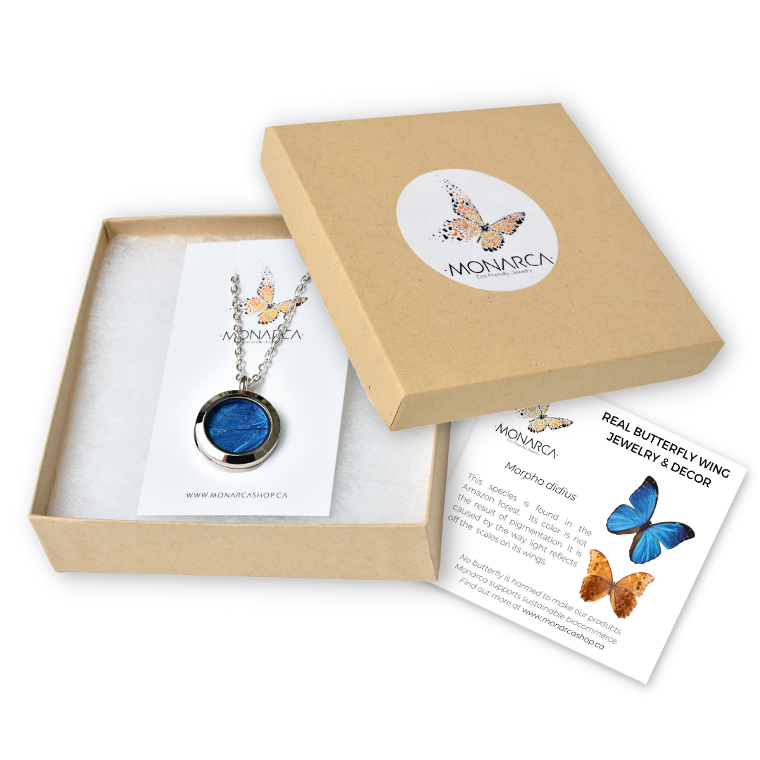 Blue round pendant