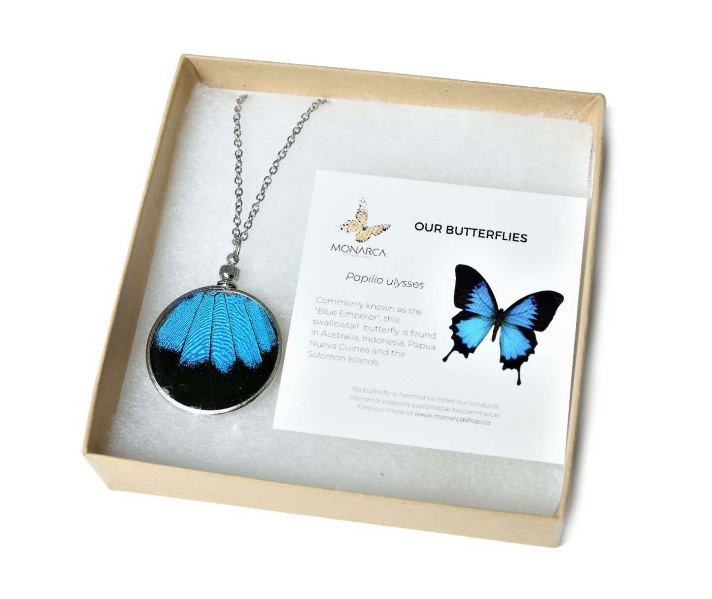 Blue Mountain Butterfly Pendant