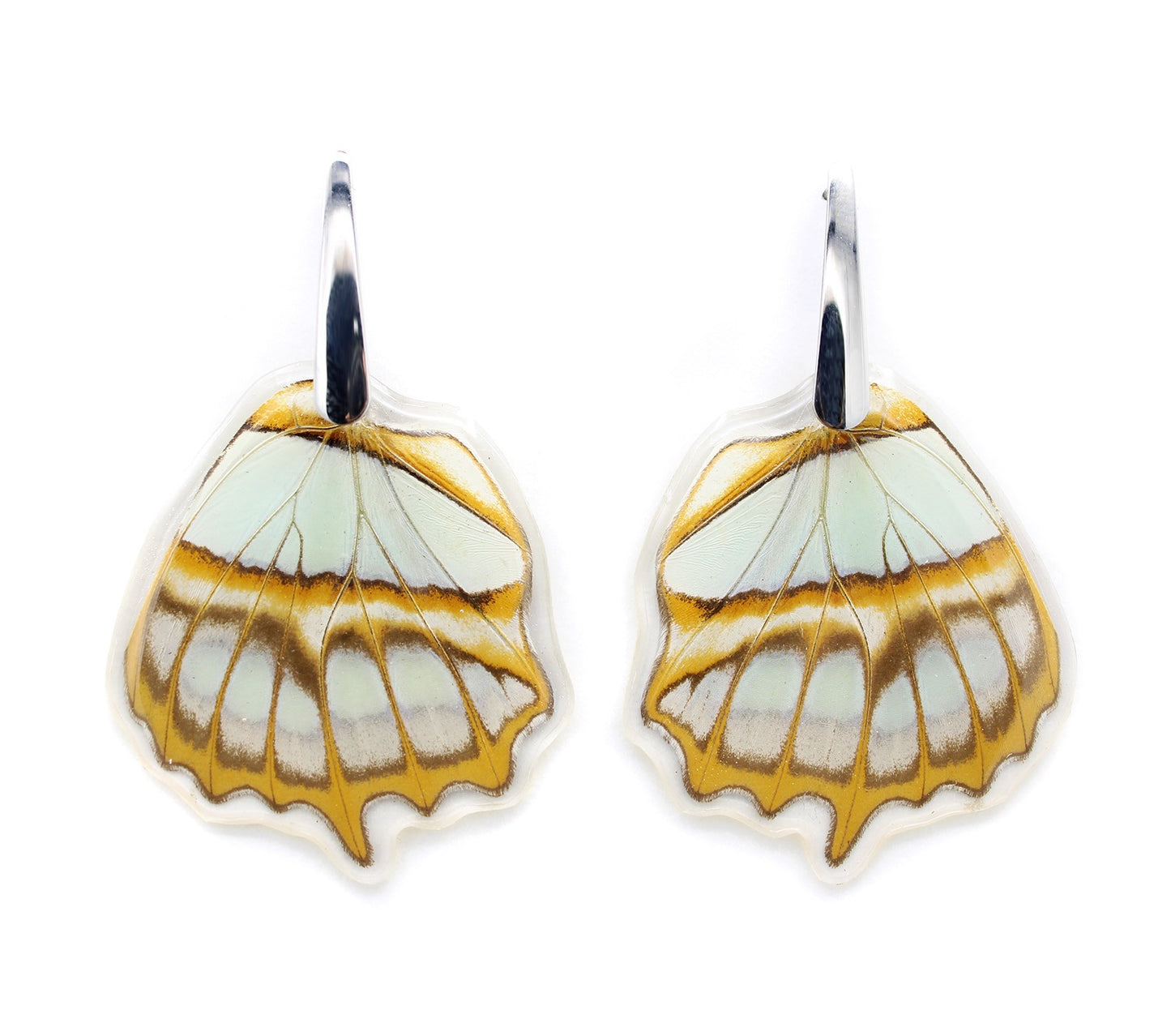 Malachite Butterfly Earrings - Golden Post